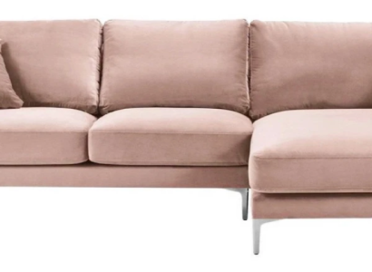 Rosa Ecksofa Stoff Wohnzimmer Design Couchen Polster Sofa Sofas Eckgarnitur Neu
